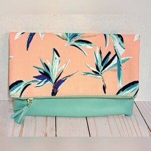 Rachel Pally Tropical Print Reversible Fold Clutch Bag
